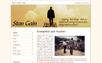 Photo: New personal website for Stan Gain