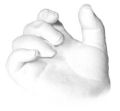 object - Cast babies hand