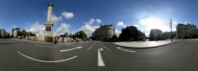 Panoramic photo - Trafalgar Square